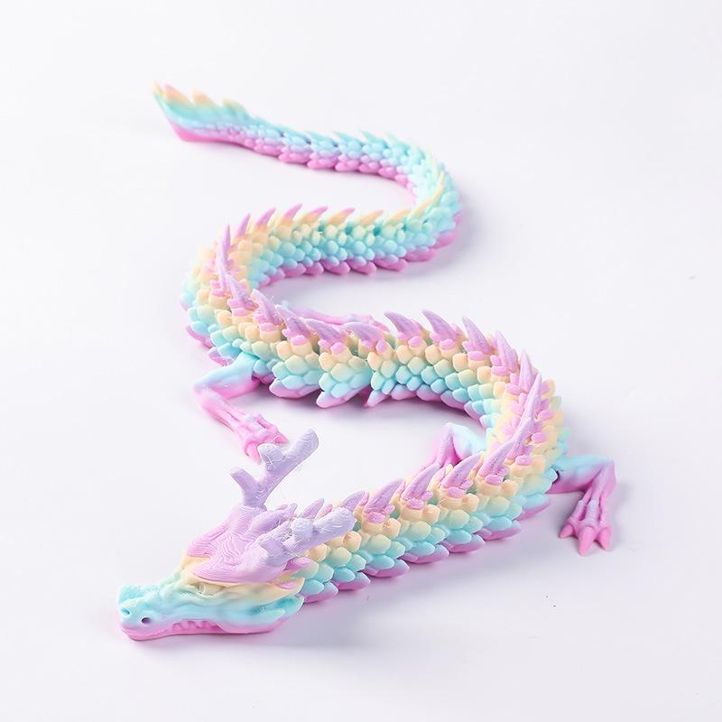 3D Printed Dragon Toy Ornament - Creative Handicraft Gift Figure