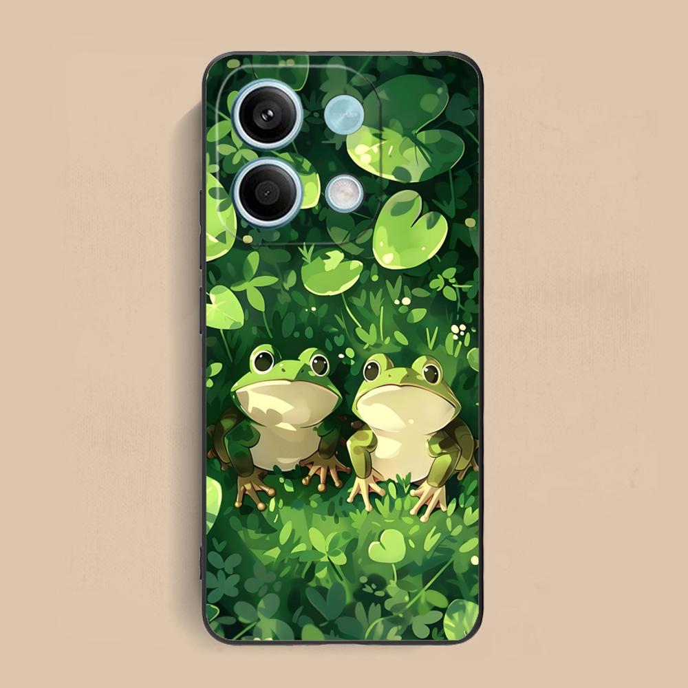 

Kawaii Frog Phone Case for Xiaomi Redmi Note 14 13 12 11 S Pro Plus 4G 5G Soft TPU Shockproof Cover Redmi Note 11S 4G