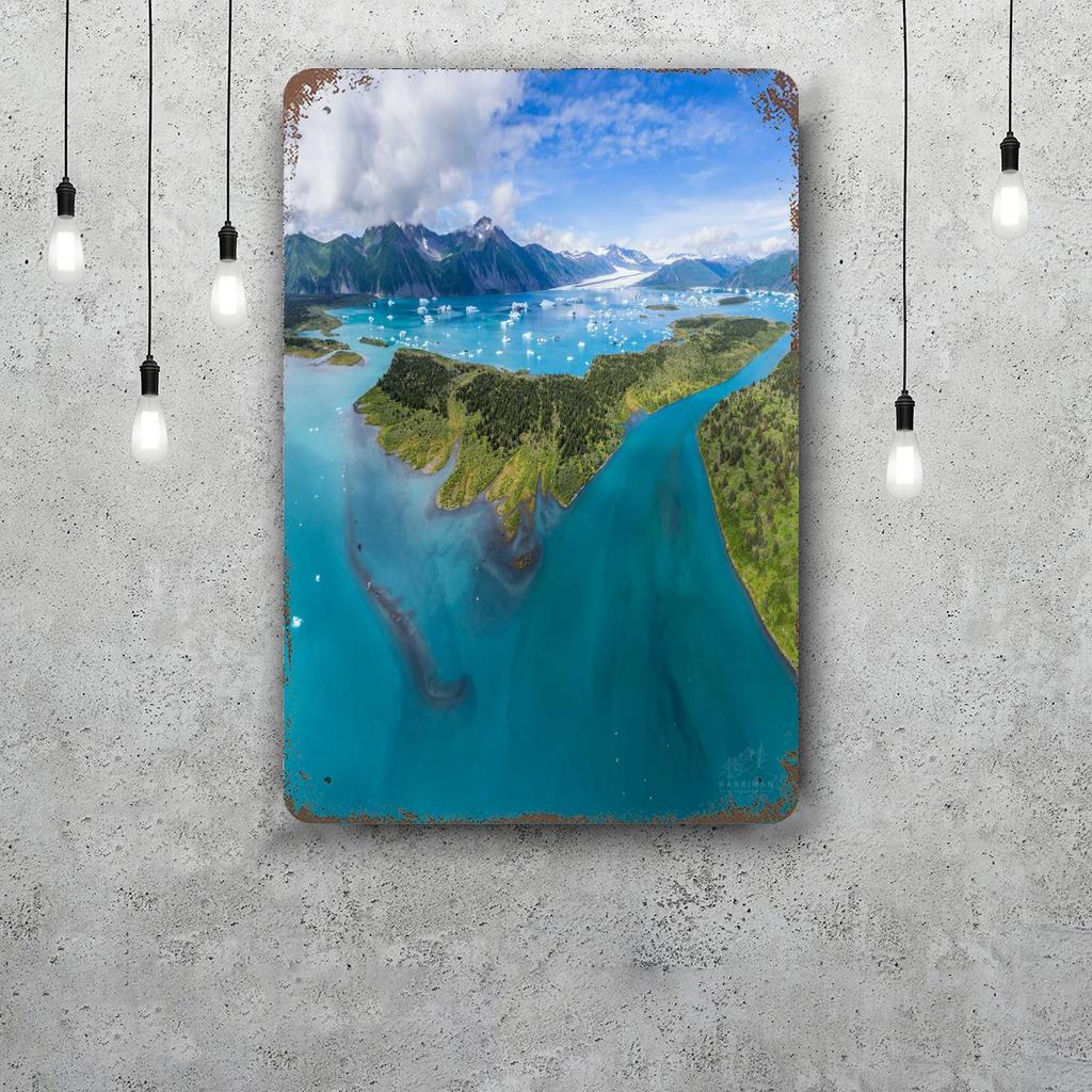 kenai fjords national park Decor Poster Vintage Tin Sign Metal Sign Decorative Plaque for Pub Bar Man Cave Club Wall Decoration