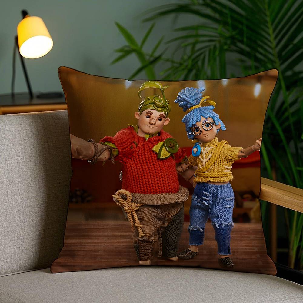 Kissenbezug Spiel It T-Takes Two Sofa Kurzer Plüsch Doppelseitiger HD-Druck Zimmer Home Office Geschenk Kissenhülle