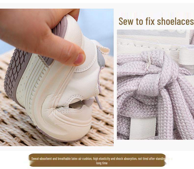 Girls' White Skate Sneakers - Soft Sole, Low-Top, Fashion Casual Shoes for Kids, 2026 Spring/Autumn Collection.