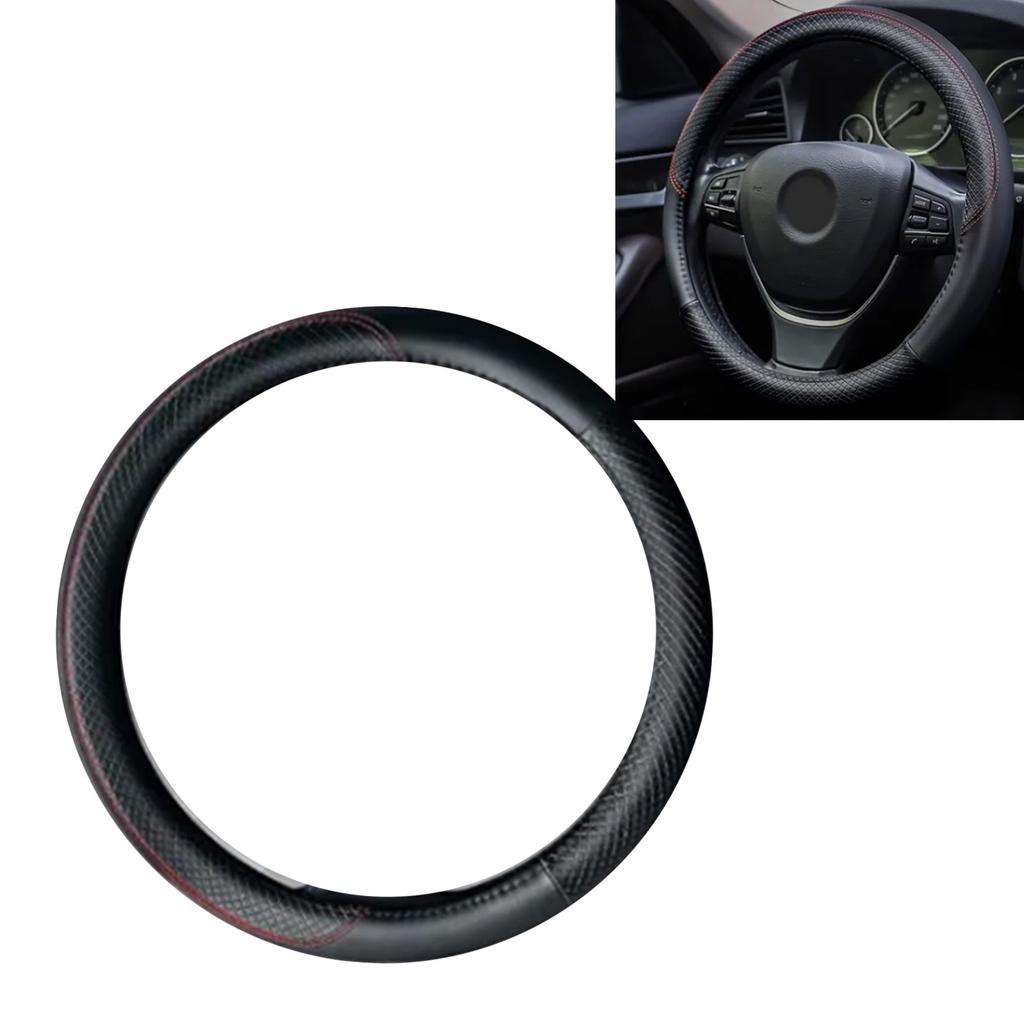 Pokrowiec na kierownicę samochodową Wytłaczany Antypoślizgowy Sztuczna skóra Ochraniacz na kierownicę samochodową dla