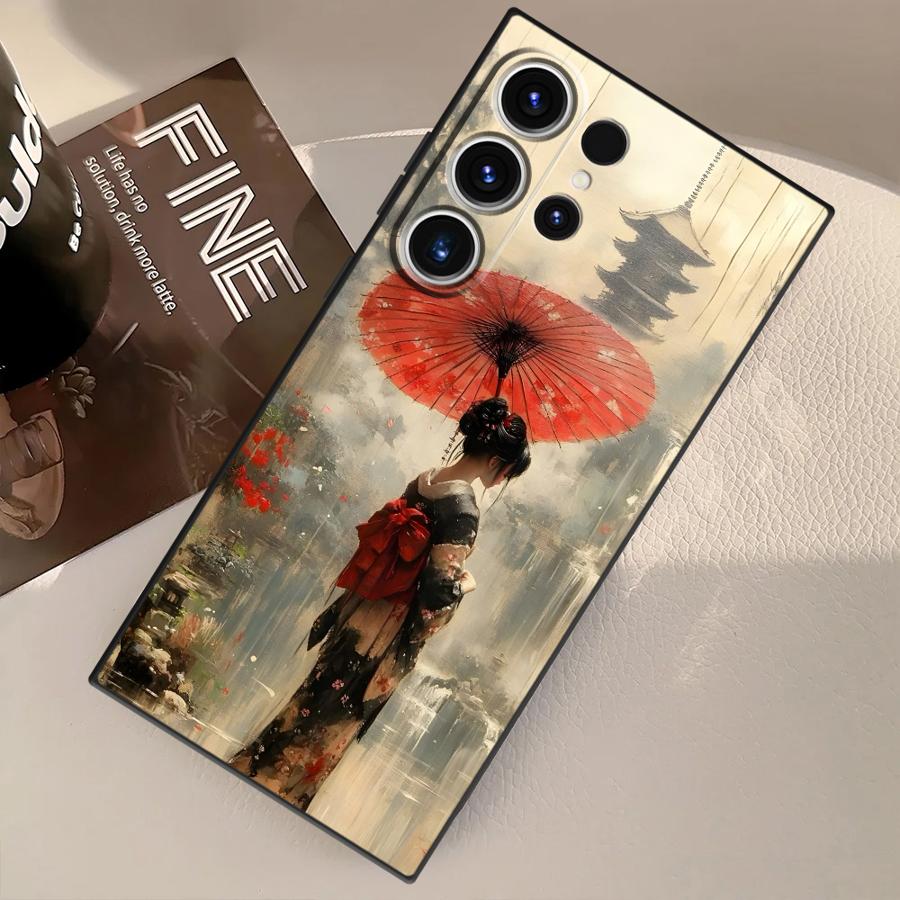 Kreskówkowy Retro Etui Dziewczyna dla Samsung Galaxy S26 Ultra S23 Note 20 8 9 10 S21 FE S20 Ultra S10 S9 S24 S25 Plus Etui Pokrowiec Telefonu