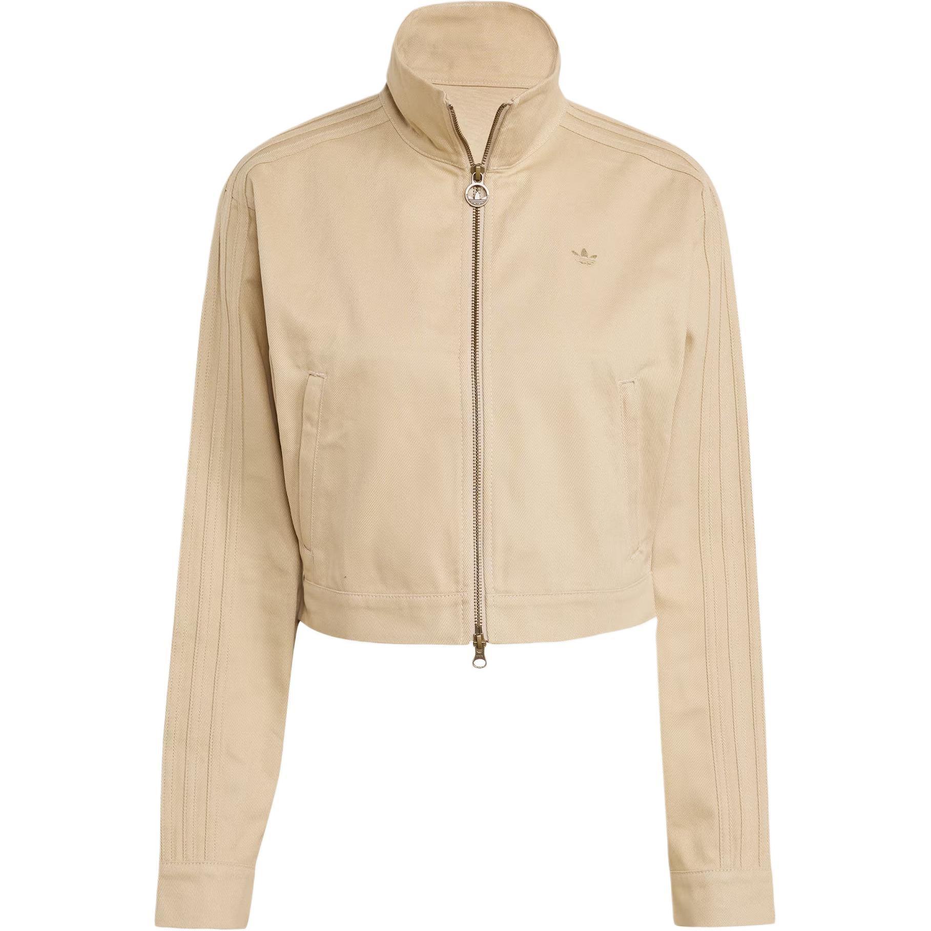 (WMNS) adidas Firebird Twill Crop Track Jacket Beige Women s JX7600 XS