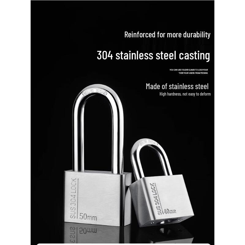 OIMG 304 Stainless Steel Waterproof Anti-Pry Padlock