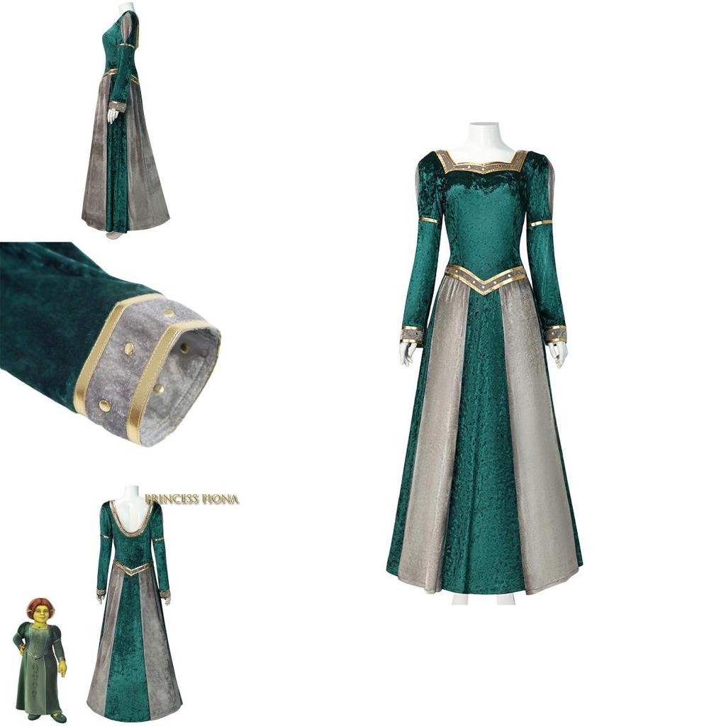 Shrek Princess Fiona Cosplay Costume For Adults Monster Themed Dress-up For Comic Con And Parties Characters)