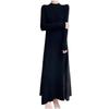Autumn and winter semi-turtleneck knitted long dress, new with coat, sweater inside, skirt temperament base women's clothing