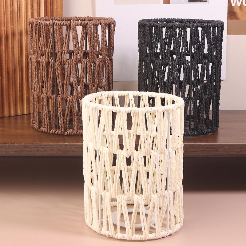 Rattan Lampshade 11.5X14.5Cm Pendant Lamp Shade Bohemian Style Handwoven Lampshade Home Cafe El Ceiling Lamp Light Cover