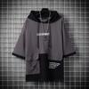Summer Short Sleeve Hooded T Shirts Casual Clothes Men