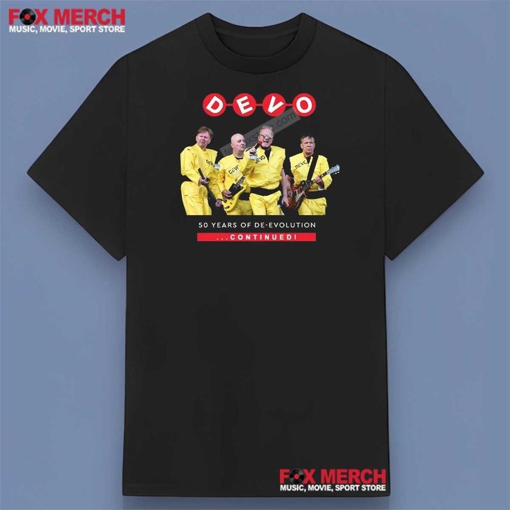 DEVO 50 Years Of De-evolution Shirt Black unisex All size shirt D1120 Unisex T-Shirt XXXL