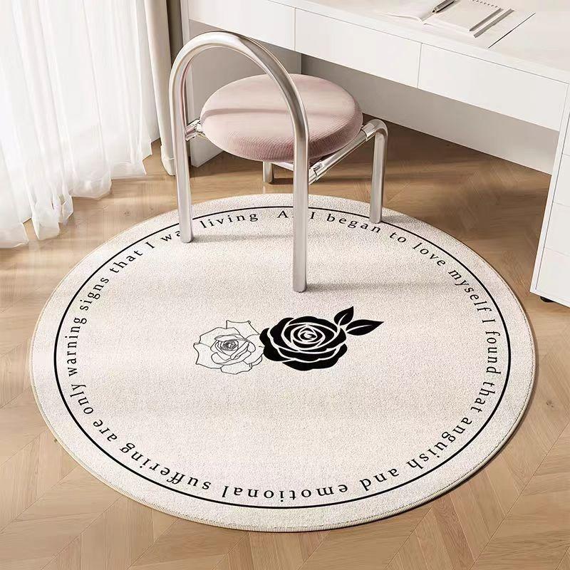Ins Round Carpet - Soft And Comfortable For Living Room Floor, Bedroom Dressing Table And Footrest - Home Decoration