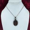 Tree Of Life Spessartine Garnet In Limestone Pendant Copper Wire Wrapped Pendant