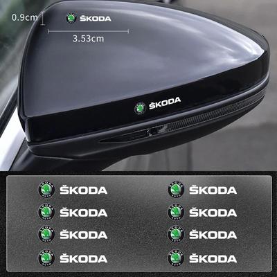 2026 Hot Car Side Rear Mirror Badge Stickers Window Door For Skoda Octavia A5 Superb Old Febia Roomster 2013 Rapid Roomster Kodi