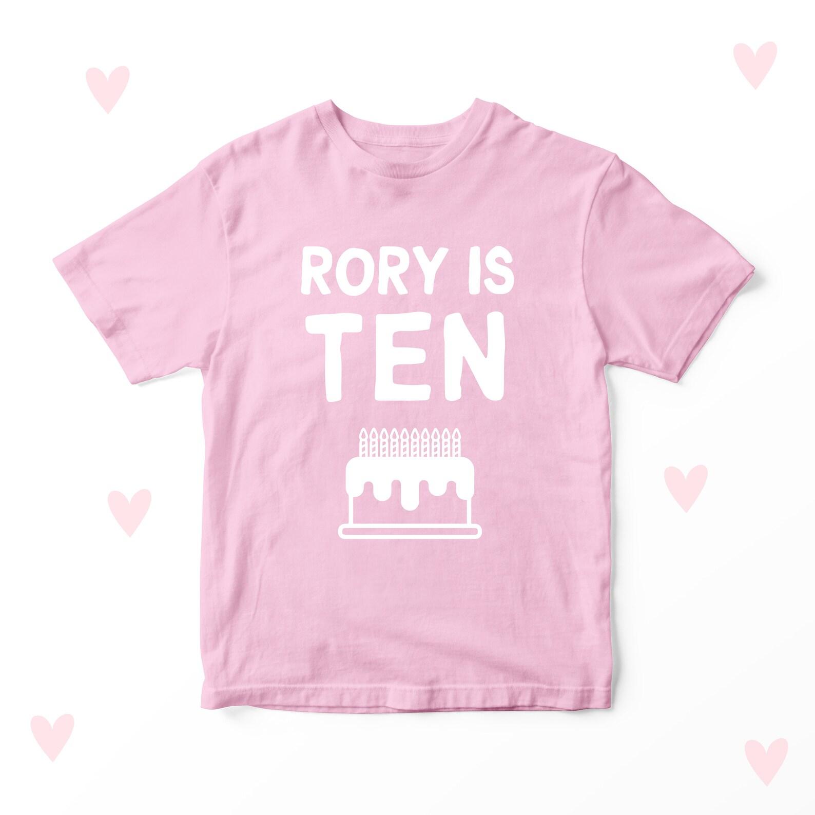10th Birthday T-shirt Girls Boys Kids Birthday Party Outfit 120