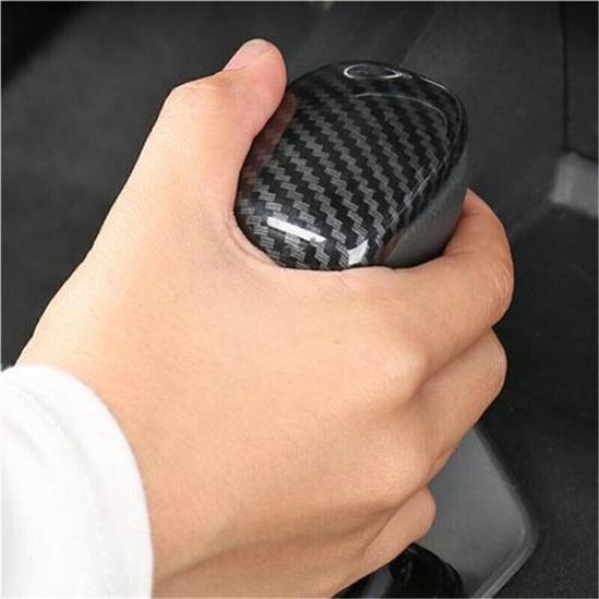 For Nissan Kicks 2018-2024 Carbon Fiber Center Console Gear Shift Knob Trim 1PCS