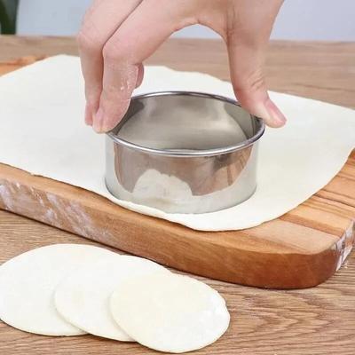 Nerezová forma na sušenky Kulatá sada vykrajovátek na sušenky Kuchyňský kruh na pečení Forma na dortíky Kutilské knedlíky Nástroje na vykrajování kůže