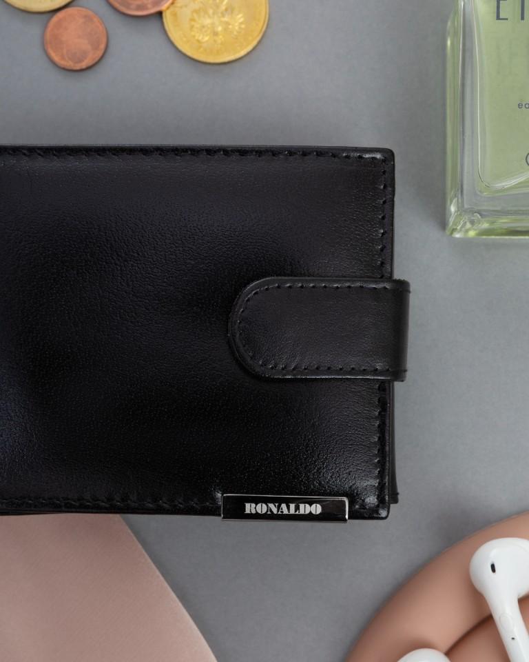 Men's Leather Wallet RM-05L-BCF-BP-9540 Black