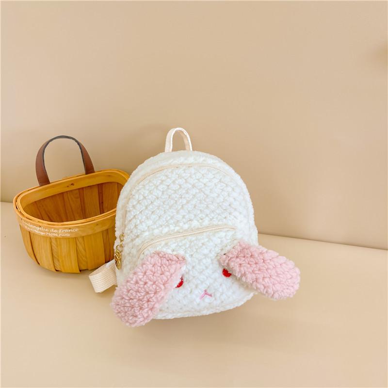 

Adorable Plush Rabbit Backpack For Kids With Cute Design Perfect For School And Outdoor Adventures белый