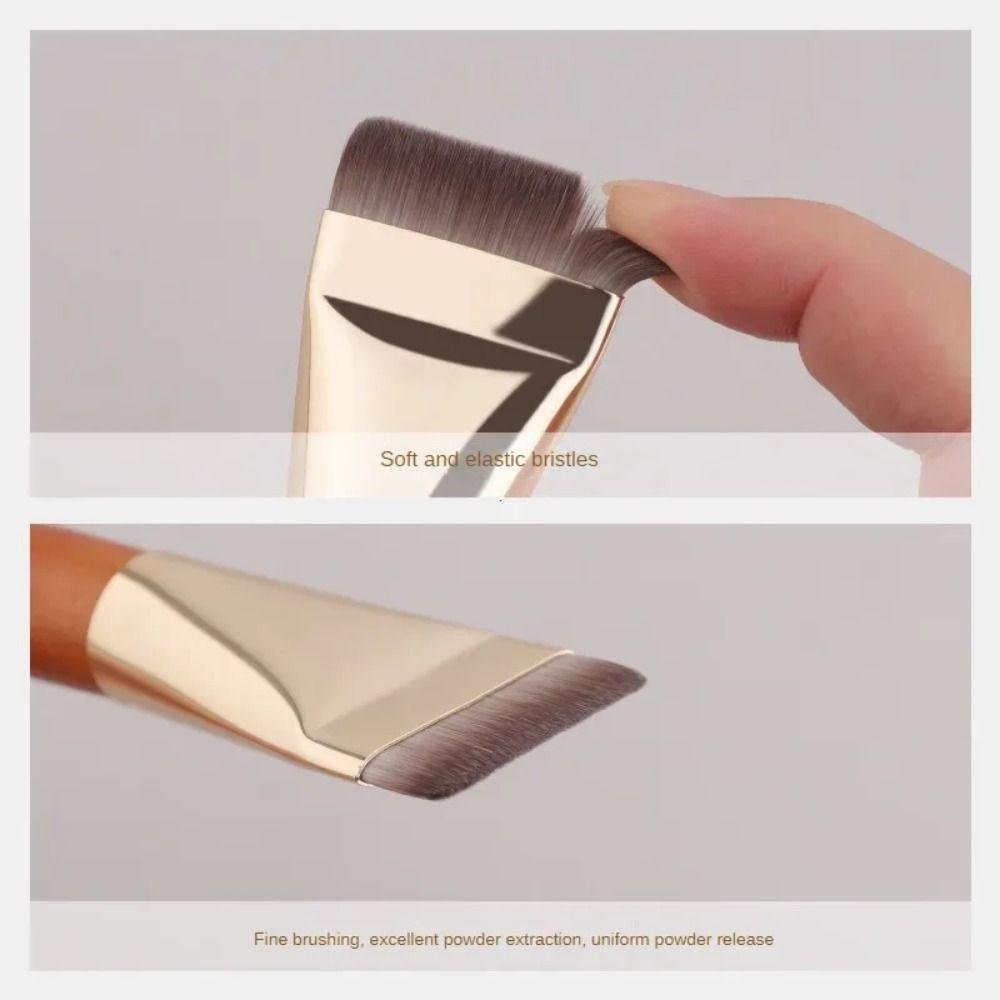 Make Up Tools Ultra Thin Foundation Brush Smooth Lightweight Flat Contour Brush Bevel Design Multifunction Makeup Brushes Women