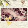 Elegant Rose Style Floral Pattern Polyester Microfiber Beach Towel Is Highly Absorbent, Suitable for Swimming and Beach Outings
