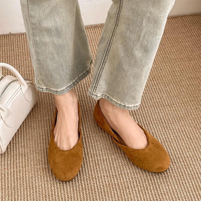 Fashion Flats Women Loafers Shoes Shallow Suede Cozy Soft Sandals Summer 2025 Woman Casual Dress Sport Shoes Designer