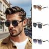 Retro Men Sunglasses Oversize Retro Double Bridges Polygon Square Metal Sunglasses Fashion Gradient Shades UV400 lentes de sol