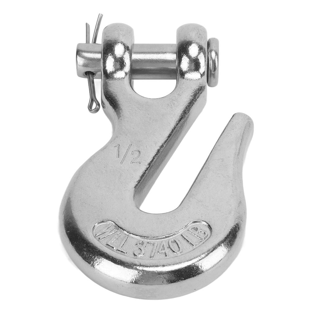 1 2in Slip Hook 3000lbs Load Bearing Capacity 316 Stainless Steel Lifting Hook for Marine Boat