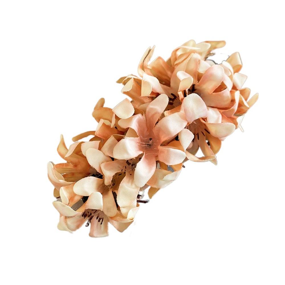 

Colorful Hanfu Hair Clip Cloth Ponytail Holder Fairy Flower Hairpin Girls жовтий