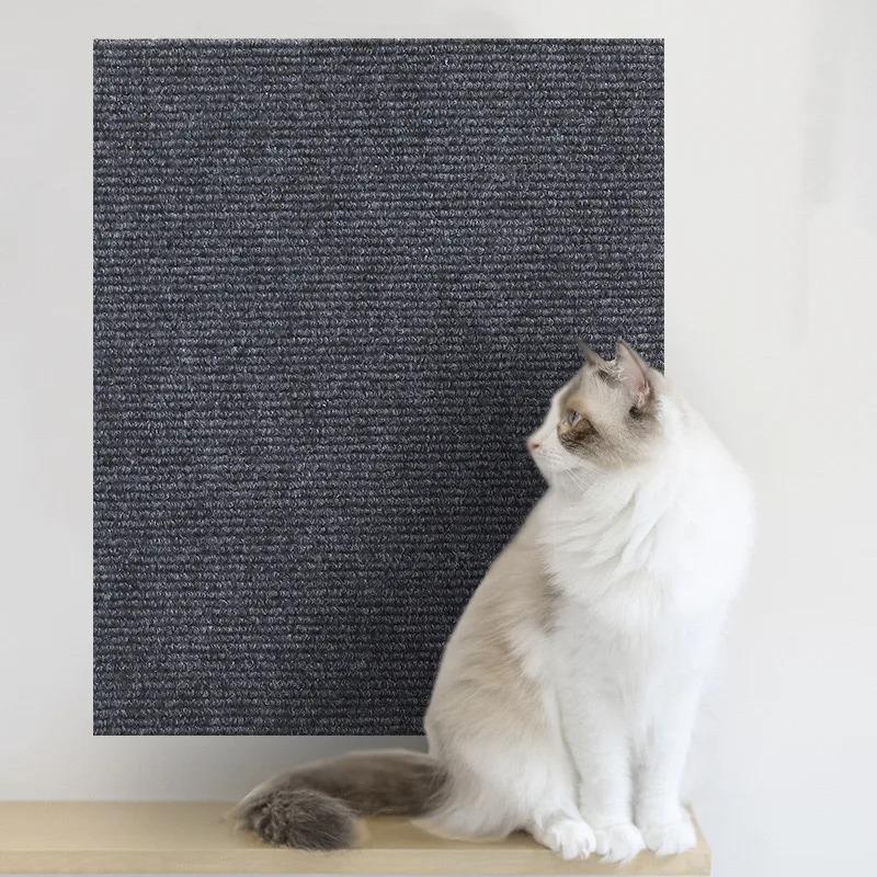 1PC 1m/39.37inch Self-Adhesive Cat Scratching Mat Trimmable Cat Carpet Cat Scratching Carpet Corner Wall Cat DIY Scratch Sofa Fu