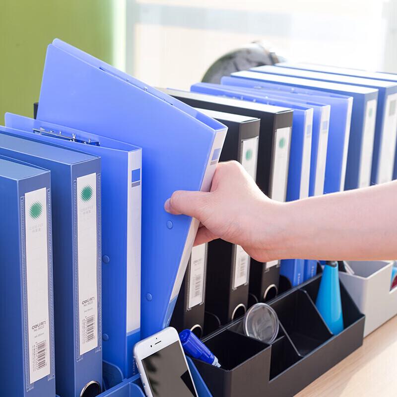 Deli Four-Compartment Plastic File Organizer