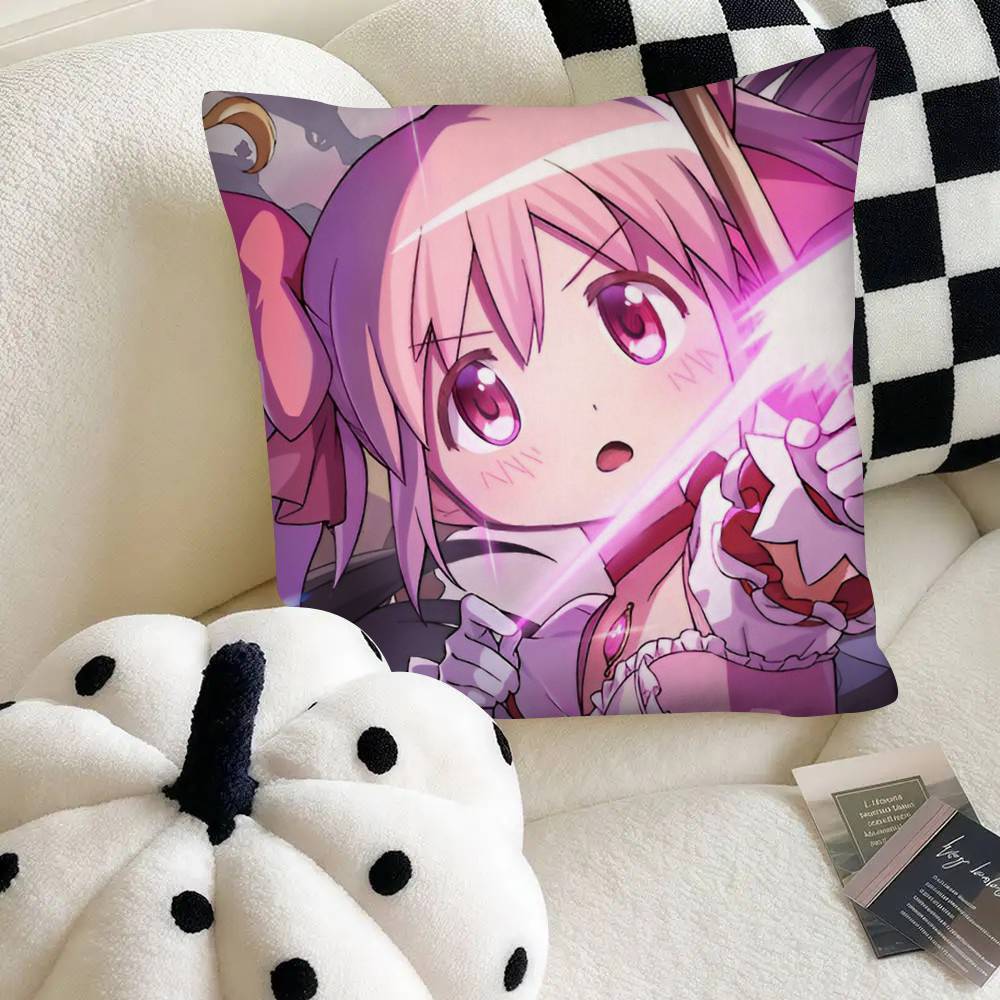 Puella Magi Madoka Magica Pillow Case Fashion Square Pillowcase Bedroom Sofa Room Ins Decoration Leisure