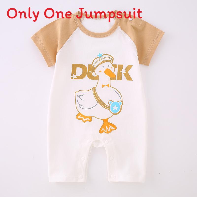 

Baby Summer Short Sleeve Cotton Romper With Snaps For Newborns Style A,66cm