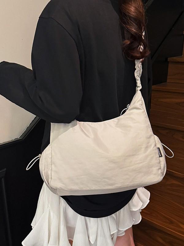 Koreanische Falten-Wolken-Tasche: Große Kapazität, Stilvolle Einzel-Schulter- & Crossbody-Kordelzugtasche