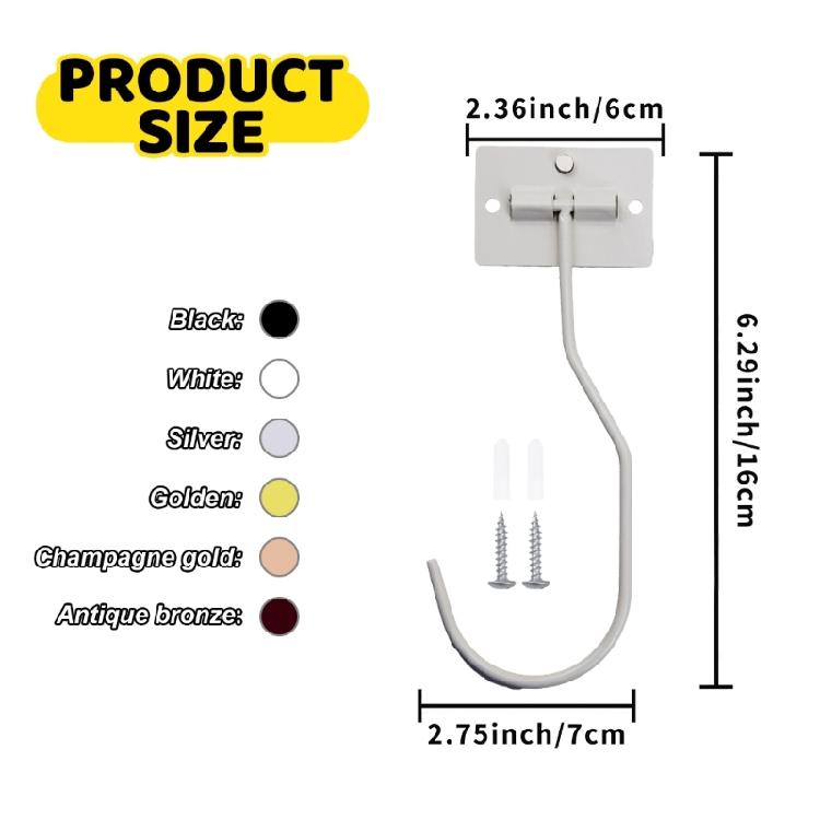 Durable Iron Wall Hook Kitchen Storage Organizers Fruits Utensils Hanging Solution Rusts Resistant Space Saving Hanger