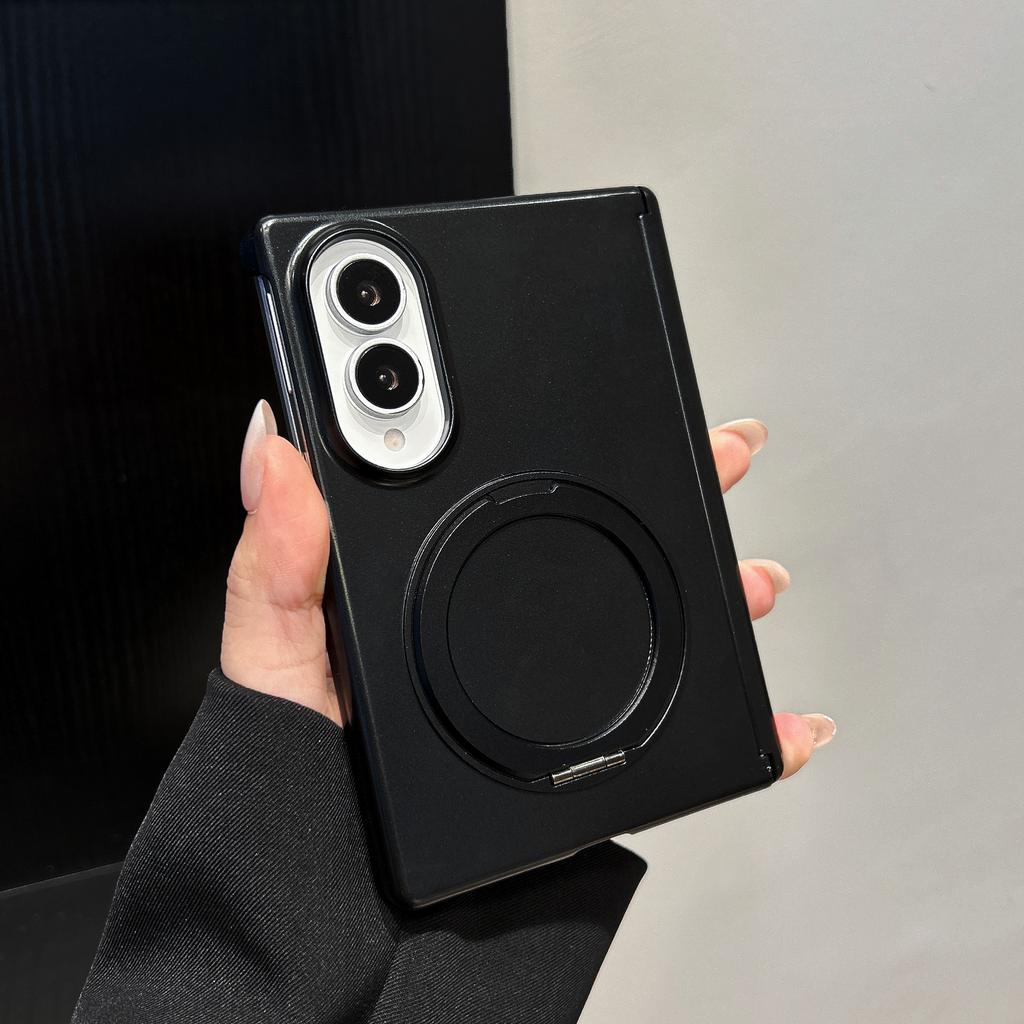 Luxury Metallic Paint 360 Rotating Kickstand Hinge Protection Phone Case For Samsung Galaxy Z Fold 8 Ultra 7 6 5 4 5G Cover