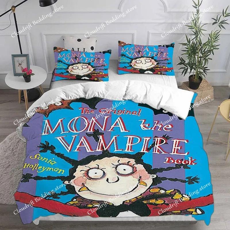 Cartoon Mona the Vampire Anime Bedding Sets Comforter Quilt Bed Cover Duvet Cover Pillow Case Kids Adult Size