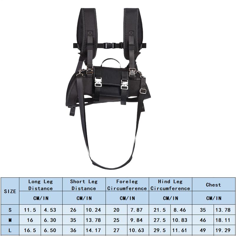 Dog Lift Harness Puppy Walking Aid Support Multi-Functional Shock Absorbing Dog Lift Harness for Training Recovery Puppy Elderly