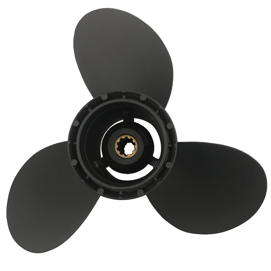 Boat Propeller 10 1/4x10 Fit for Suzuki Outboard DF25-30 4 Stroke 3 Blades Aluminum 10 Tooth OEM NO: 58100-96410-019 10.25x10