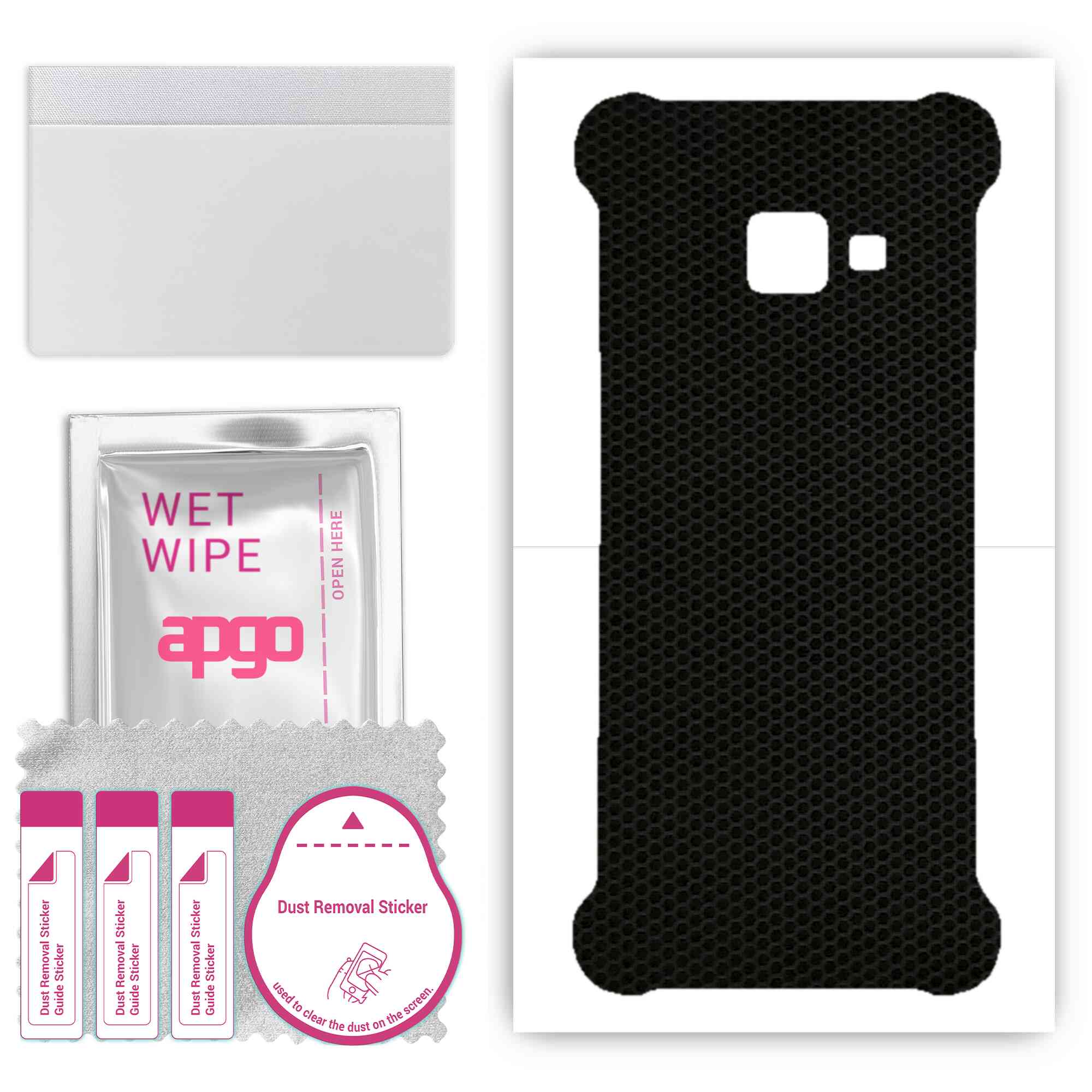 

apgo Protective Skin Sticker for the back compatible with Samsung Galaxy Xcover 4, Wrap Film, Foil, Vinyl - Pattern Matrix