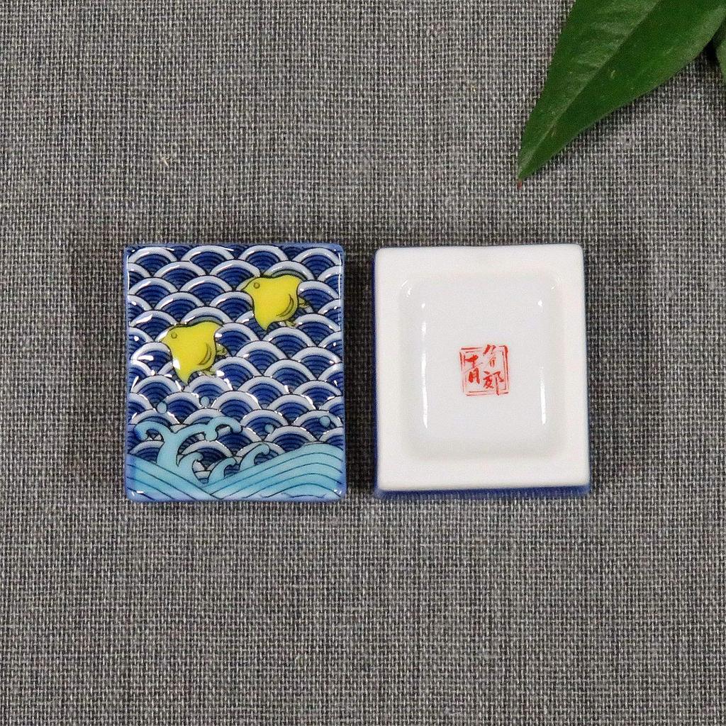 Stylish Kutani Ware Pair Chopstick Rest Chidori Cutlery Made In Japan Set, Pattern, Ceramic, Rest,