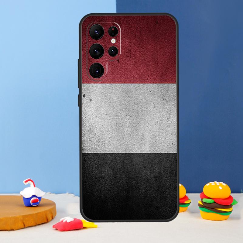 Yemen Flag Coat of Arms Phone Case For Samsung Galaxy S25 Ultra S9 S10 S20 S21 S22 Plus S23 FE S24 Ultra Cover Coque