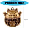 Brass Lucky Cats Charm For Wealth Home Office Decoration Travel Accessory Gift