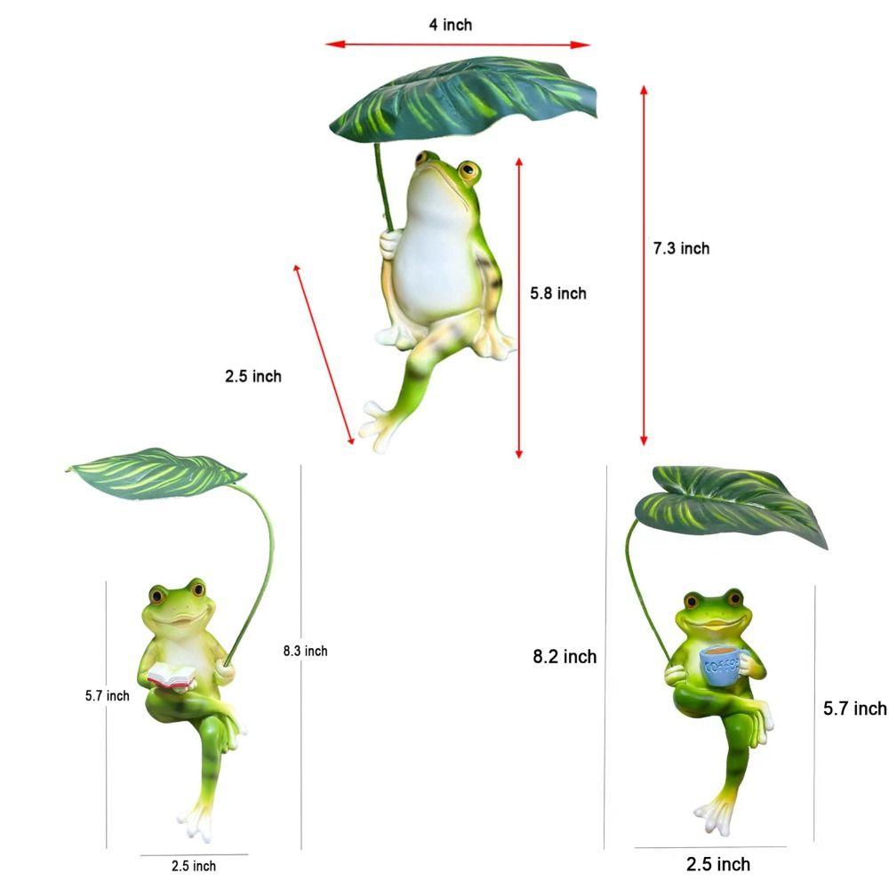 Resin Frog Decorative Ornaments Simulation Animal Ornament  Garden Outdoor Yard Fish Tank Decor