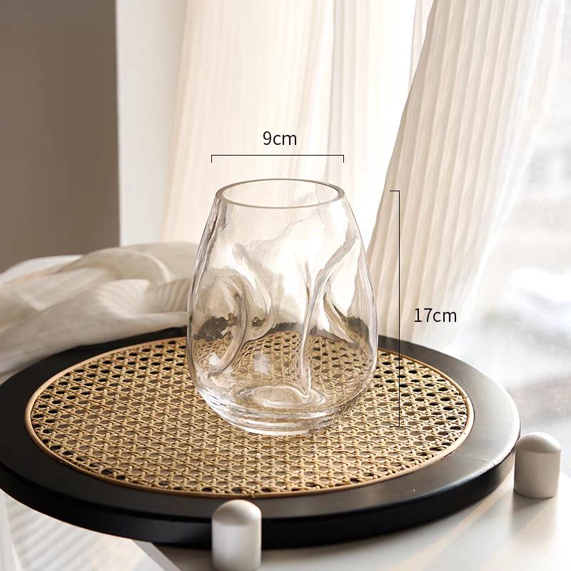 Nordic Style Irregular Glass Vase for Desktop Hydroponics