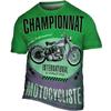 Vintage Biker T-shirt Men Motorbike Graphic T Shirt Classic Short-sleeved 3d Car Print Tees Top Summer Streerwear Men's Clothing