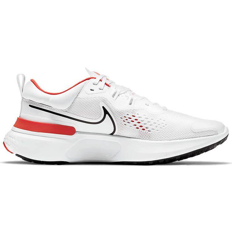 Nike React Miler 2 Sport Minimalist Mesh TPU Shock Absorption Non-Slip Wear-Resistant Low-Top Running Shoes Men sneaker White Red Black CW7121-100