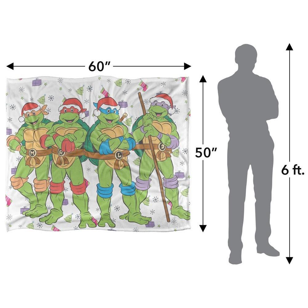 TMNT Silky Heroes Holiday Supersoft Blanket