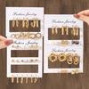 Exquisite Imitation Zircon Rhinestone Stud Earrings Fashion Geometric Metal Twisted Pattern Earrings Women's Trendy Party Zircon