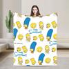 The S-Simpsons Blanket Flannel Textile Decor Multi-Function Ultra-Soft Throw Blankets For Bedding Travel Rug Piece