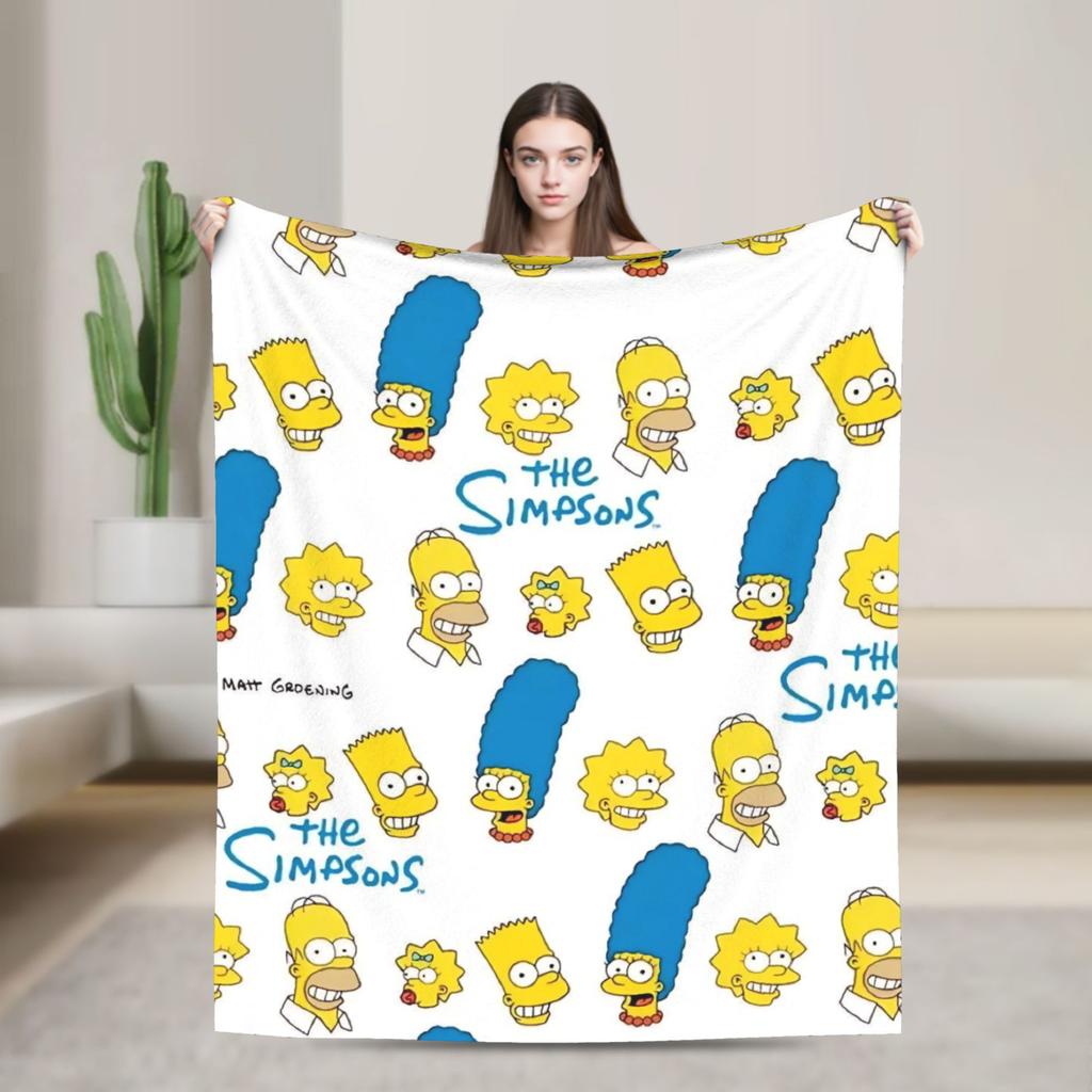 The S-Simpsons Blanket Flannel Textile Decor Multi-Function Ultra-Soft Throw Blankets For Bedding Travel Rug Piece